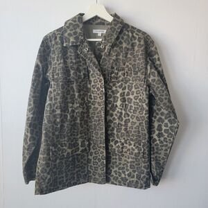 good  american Animal print utility jacket size S